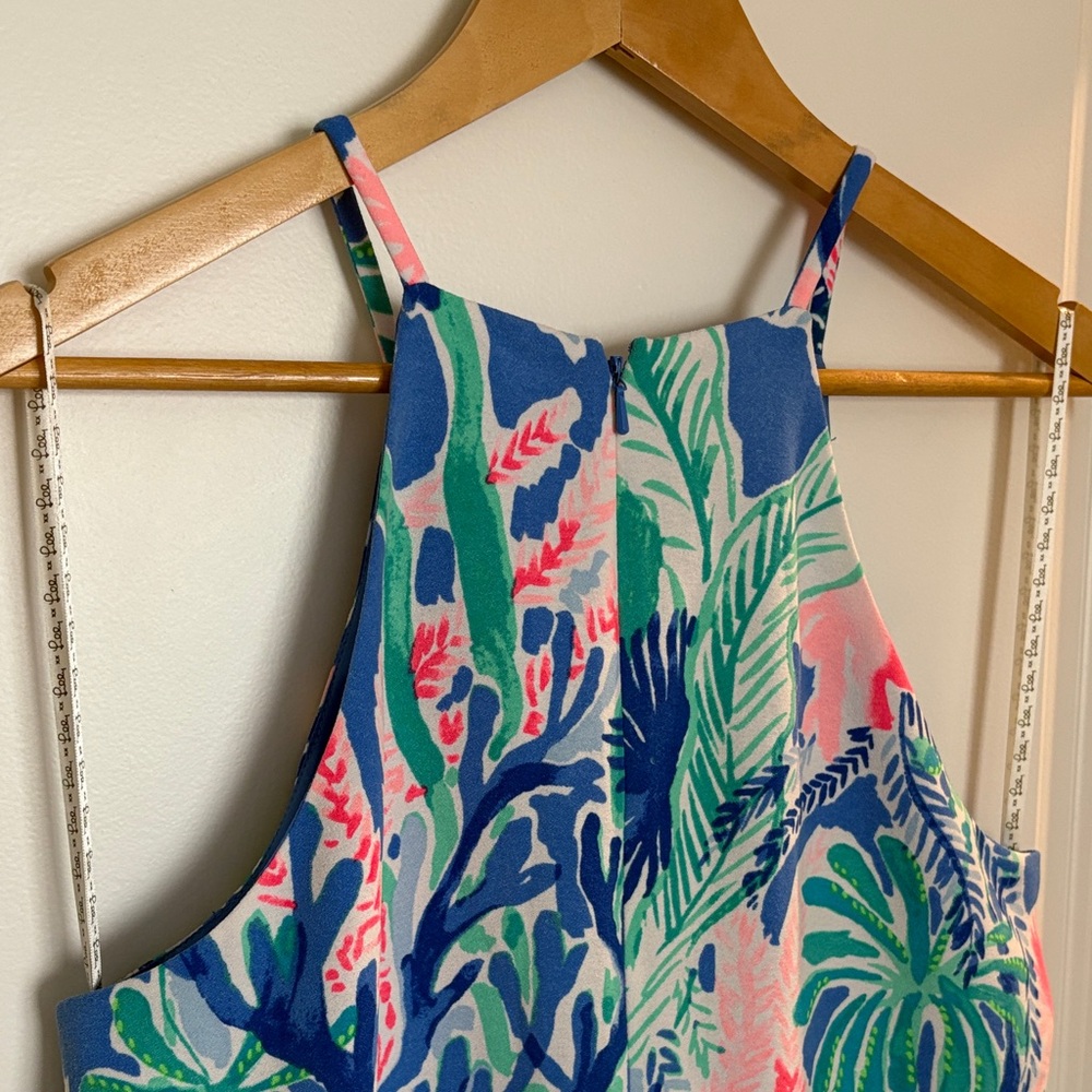 Sleeveless Tropical Print Romper in Blue, Pink & Green Lilly Pulitzer - Picture 8 of 8